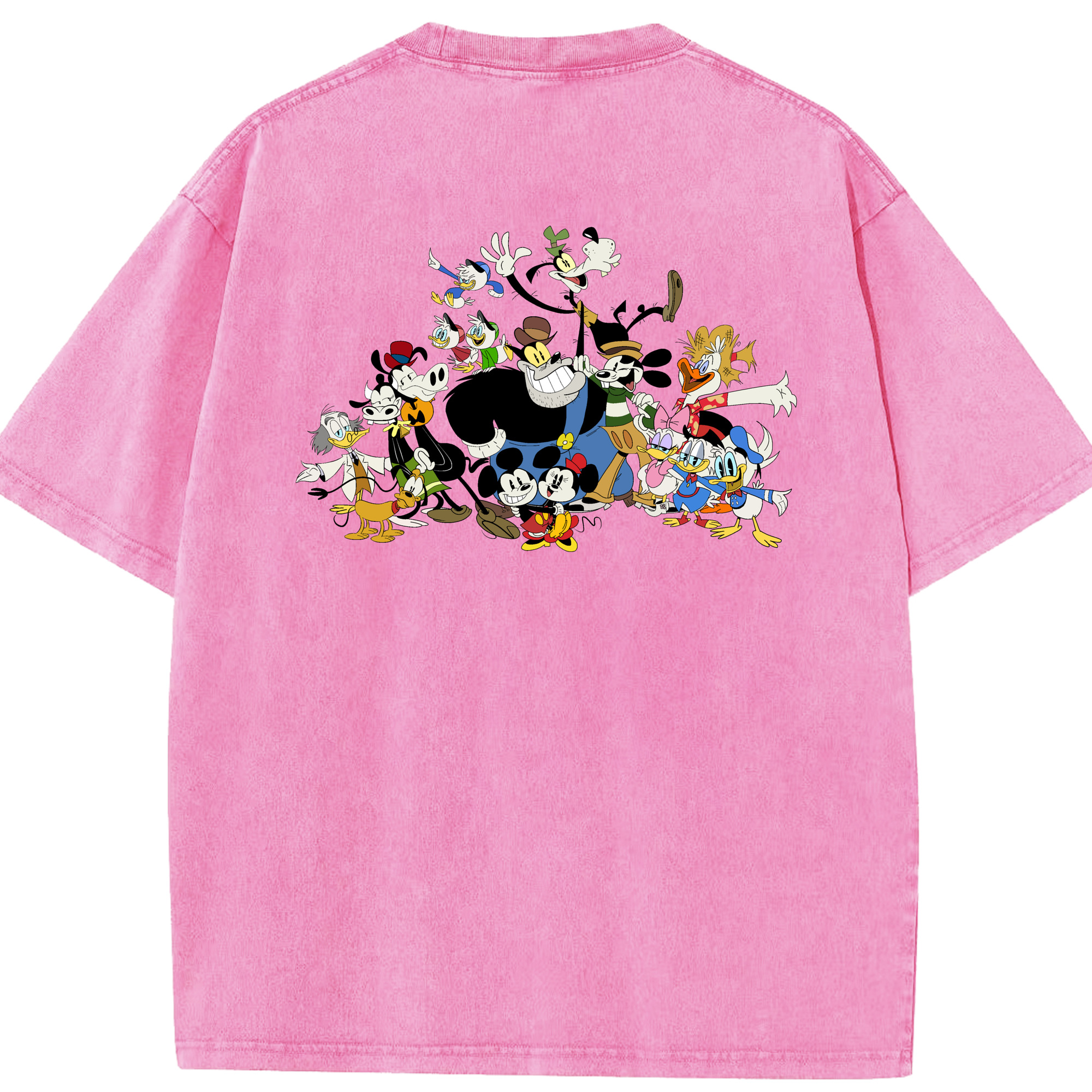 （画像用） ミッキーマウス Mickey Mouse 綿100% ヴィンテージ風 半袖Tシャツ（背面プリント）